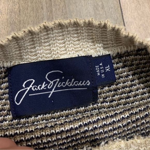 Vintage Jack Nicklaus men’s golfer knit crewneck sweater beige size xl - Picture 3 of 6